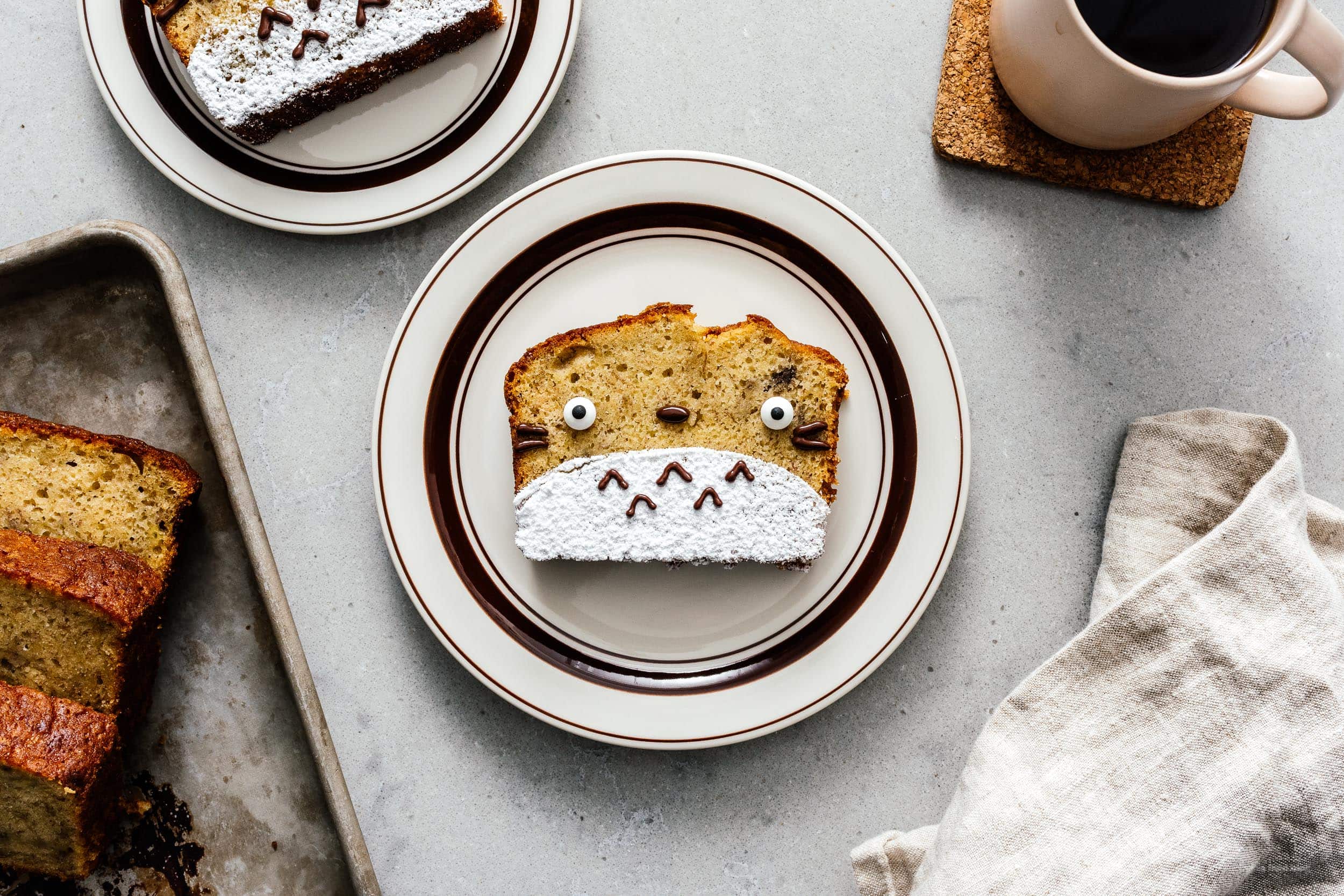 halloween treats: totoro banana bread | www.iamafoodblog.com